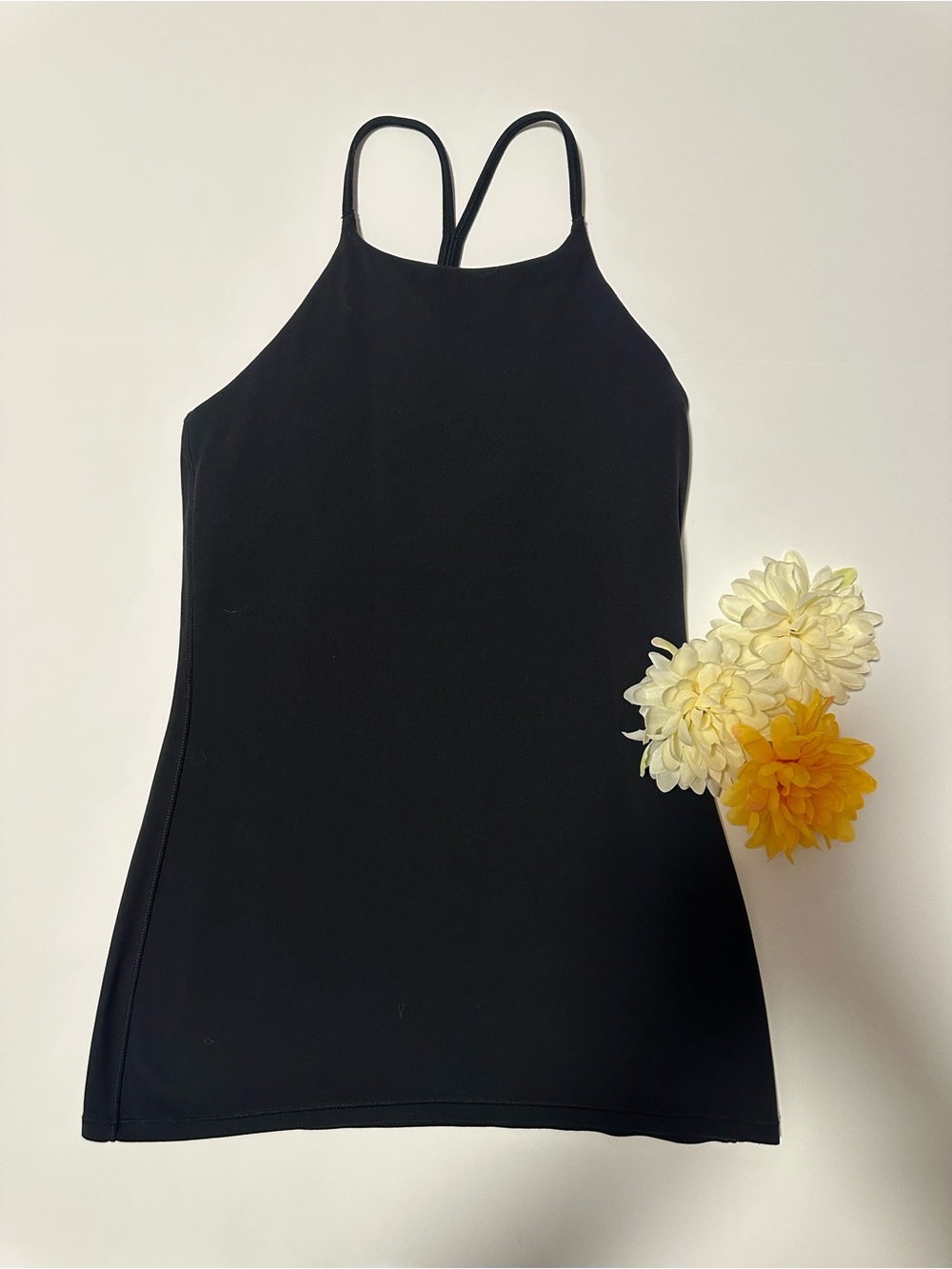 lululemon athletica Black Double-Strap Halter Tank